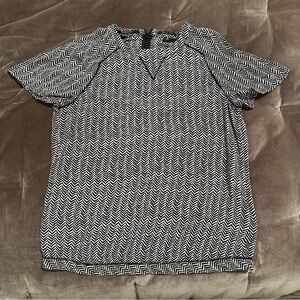 Scotch & Soda Black and White Zigzag Top